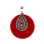 Coral  Pendant ~ Coral ~ Sterling Silver 925 - Maresia Jewelry