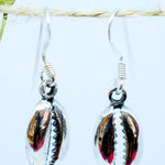 Cowrie Shell Drop Earrings  ~Sterling Silver 925~ME006 - Maresia Jewelry