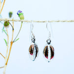 Cowrie Shell Drop Earrings  ~Sterling Silver 925~ME006 - Maresia Jewelry