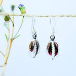 Cowrie Shell Drop Earrings  ~Sterling Silver 925~ME006 - Maresia Jewelry