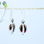 Cowrie Shell Drop Earrings  ~Sterling Silver 925~ME006 - Maresia Jewelry