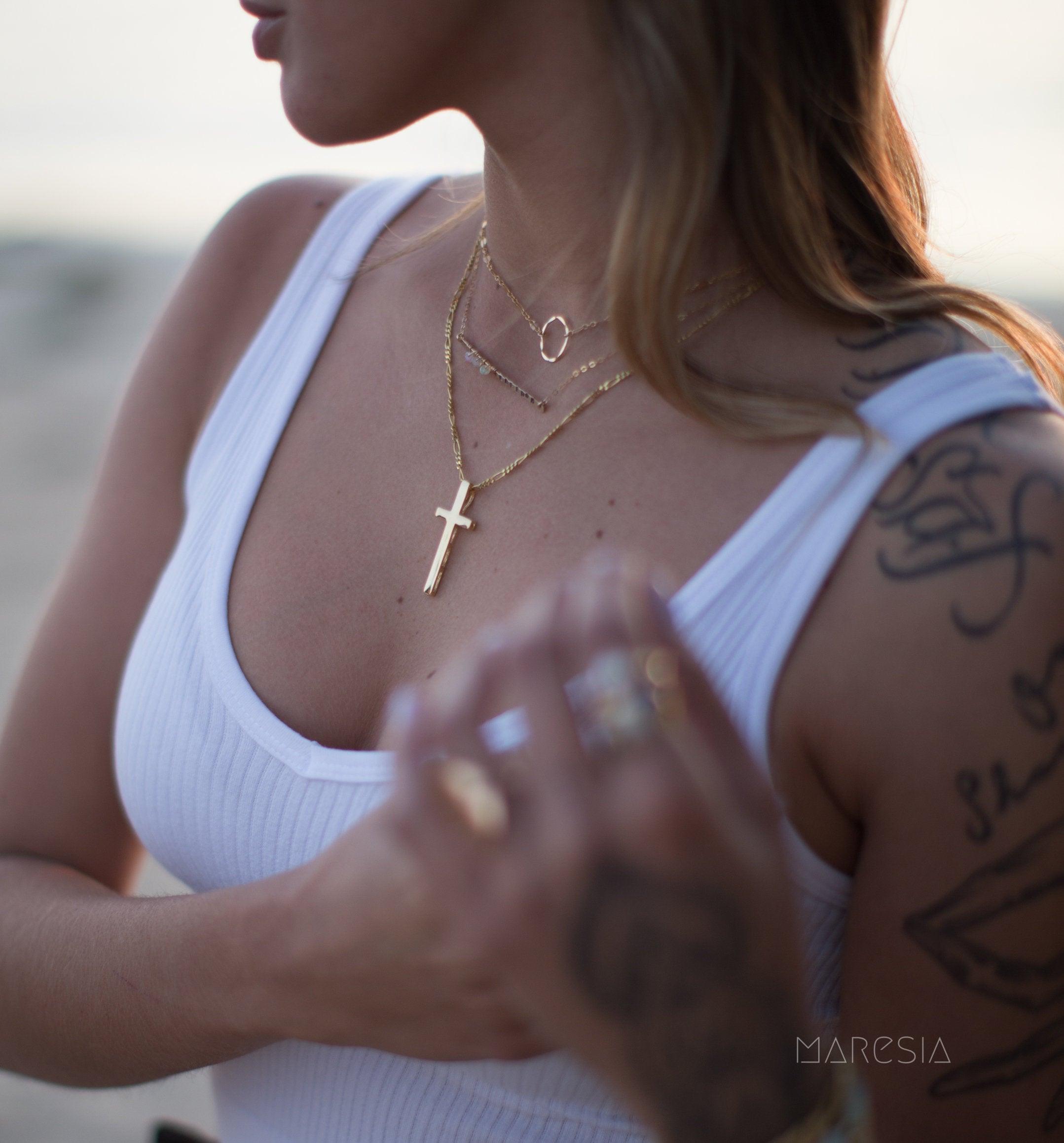 Cross Necklace ~ Gold Vermeil - Maresia Jewelry