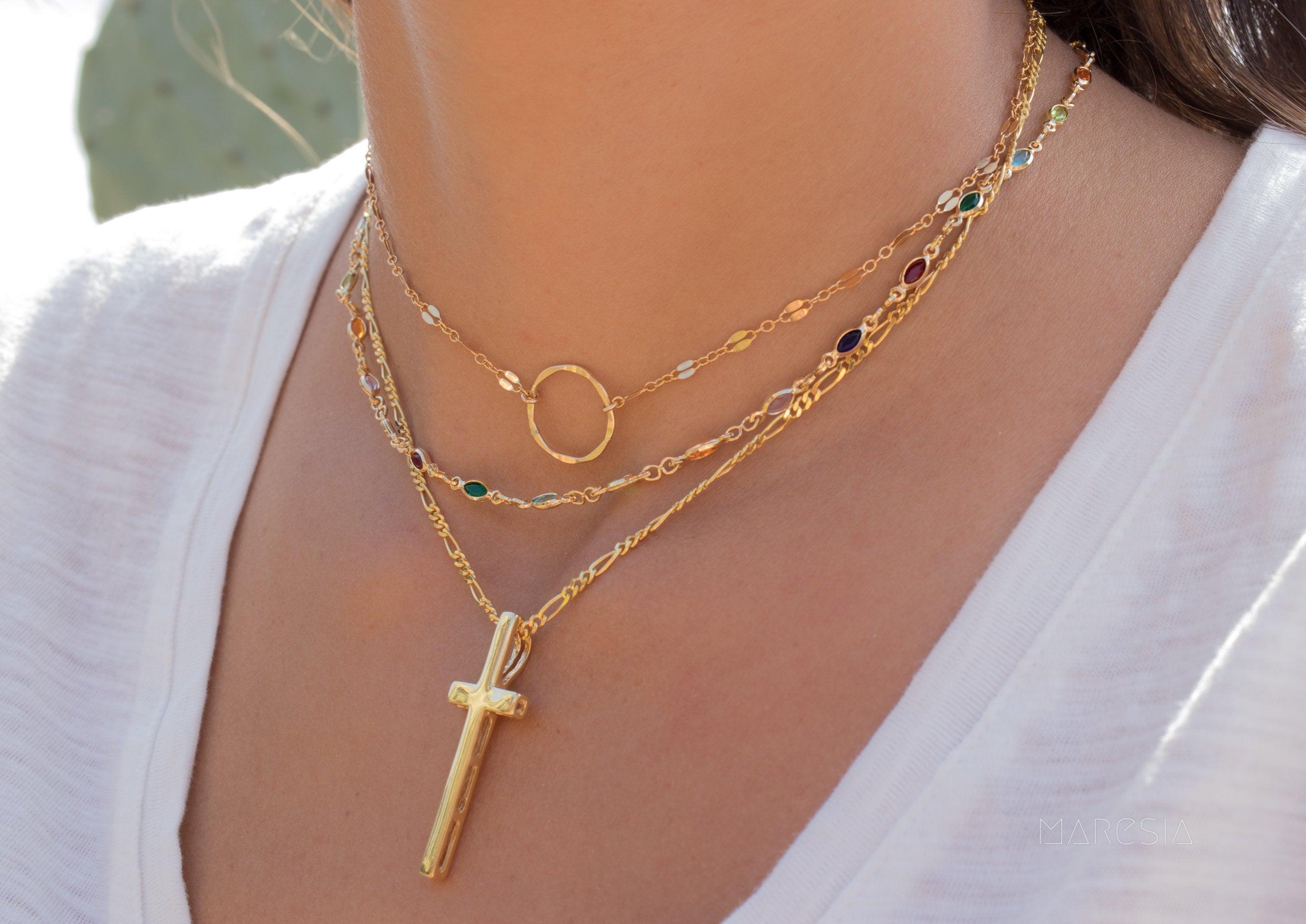 Cross Necklace ~ Gold Vermeil - Maresia Jewelry