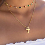 Cross Necklace ~ Gold Vermeil - Maresia Jewelry