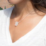 Crystal Quartz Necklace ~ Sterling Silver 925  or Gold Filled - Maresia Jewelry