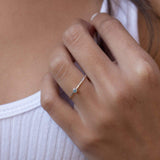 Dainty Blue Topaz Ring  ~ Sterling Silver 925 ~ MR033 - Maresia Jewelry