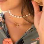 Dainty Cross Necklace ~ Gold Filled - Maresia Jewelry