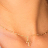 Dainty Cross Necklace ~ Gold Filled - Maresia Jewelry