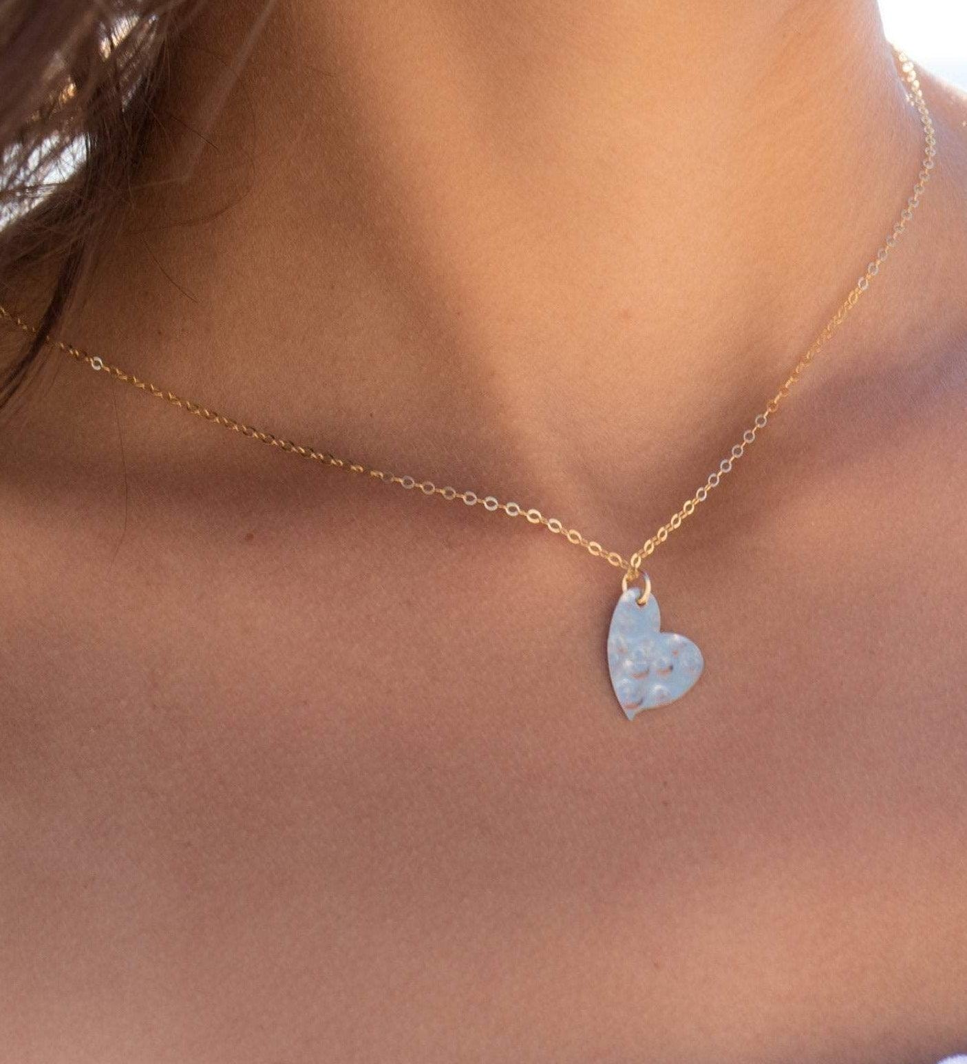 Dainty Heart Necklace ~Gold Filled - Maresia Jewelry