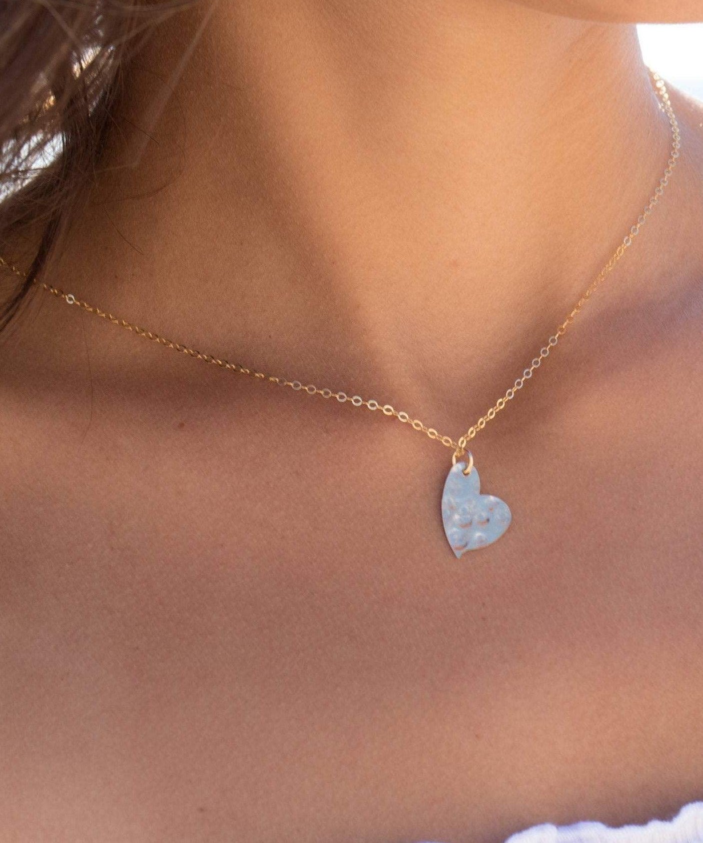 Dainty Heart Necklace ~Gold Filled - Maresia Jewelry