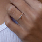 Dainty Rainbow Labradorite Ring ~ Sterling Silver ~ MR034 - Maresia Jewelry