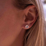 Delicate Moonstone Earrings ~ Sterling Silver 925  ~ Gemstone ~ Post ~ Stud ~Handmade ~ Jewelry ~ Gift For Her ~ Maresia ME062