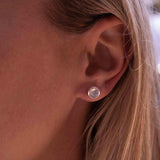 Delicate Moonstone Earrings ~ Sterling Silver 925  ~ Gemstone ~ Post ~ Stud ~Handmade ~ Jewelry ~ Gift For Her ~ Maresia ME062