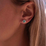 Delicate turquoise Earrings ~ Gemstone ~ Post ~ Stud ~ Sterling Silver 925 ~ Jewelry ~ Blue ~ Handmade~ ME064
