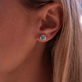 Delicate turquoise Earrings ~ Gemstone ~ Post ~ Stud ~ Sterling Silver 925 ~ Jewelry ~ Blue ~ Handmade~ ME064