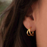 Delicate small hoop Earrings ~ Stud ~ Jewelry ~ 18k Gold Plated ~ Minimalist Everyday ~ Gift for Her ~ Boho ~ Hippie ~ ME215