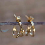 Delicate small hoop Earrings ~ Stud ~ Jewelry ~ 18k Gold Plated ~ Minimalist Everyday ~ Gift for Her ~ Boho ~ Hippie ~ ME215