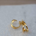 Delicate small hoop Earrings ~ Stud ~ Jewelry ~ 18k Gold Plated ~ Minimalist Everyday ~ Gift for Her ~ Boho ~ Hippie ~ ME215