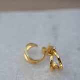 Delicate small hoop Earrings ~ Stud ~ Jewelry ~ 18k Gold Plated ~ Minimalist Everyday ~ Gift for Her ~ Boho ~ Hippie ~ ME215