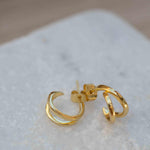 Delicate small hoop Earrings ~ Stud ~ Jewelry ~ 18k Gold Plated ~ Minimalist Everyday ~ Gift for Her ~ Boho ~ Hippie ~ ME215