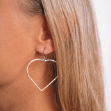 Denise Large Heart Earrings ~Gold Plated or Silver Plated ~ SME098 - Maresia Jewelry