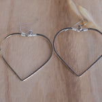 Denise Large Heart Earrings ~Gold Plated or Silver Plated ~ SME098 - Maresia Jewelry