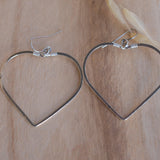 Denise Large Heart Earrings ~Gold Plated or Silver Plated ~ SME098 - Maresia Jewelry