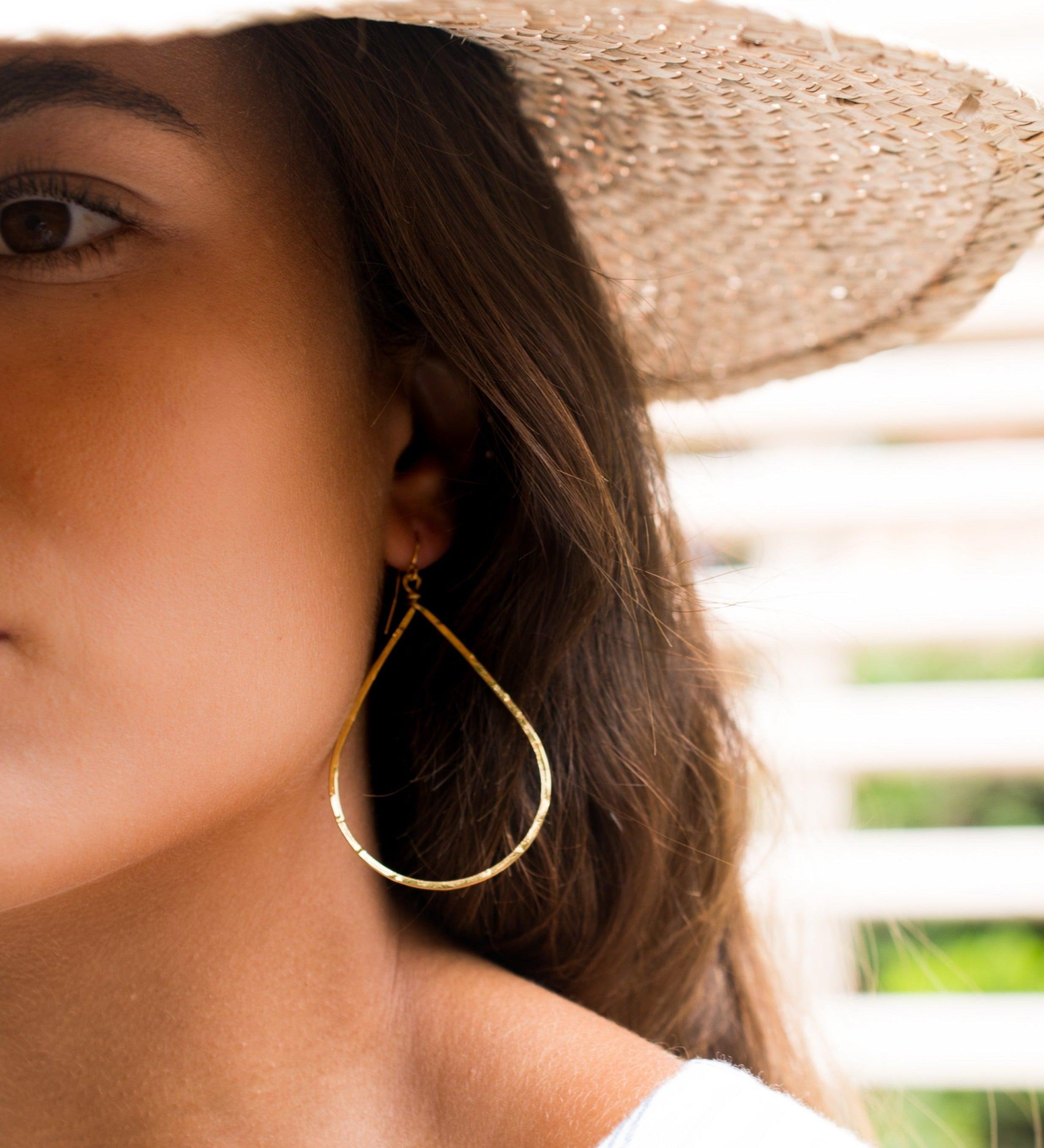 Denise Tear Drop Earrings ~Gold Plated or Silver Plated ~ SME002 - Maresia Jewelry