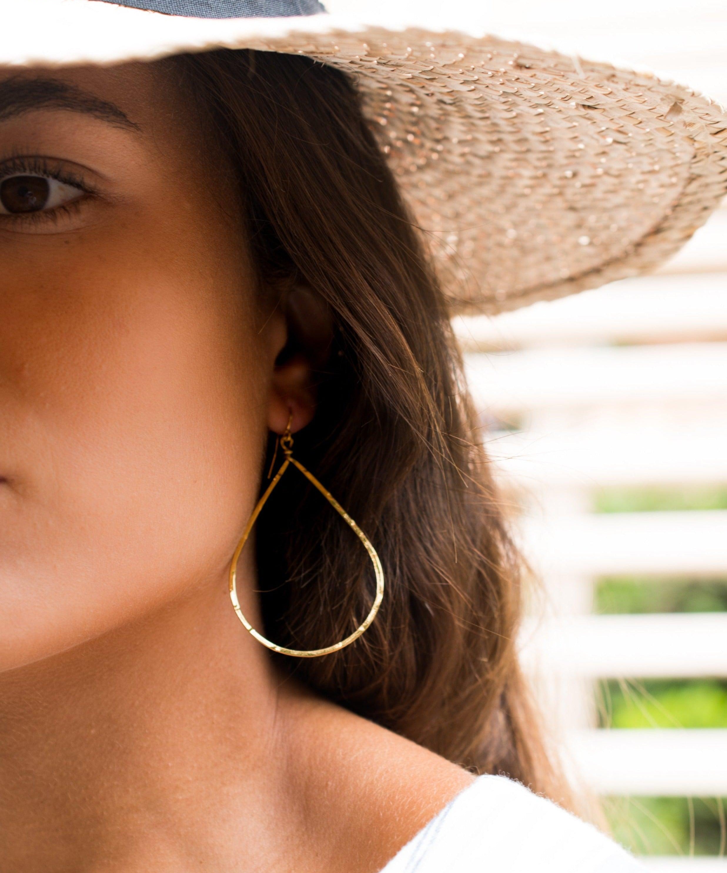 Denise Tear Drop Earrings ~Gold Plated or Silver Plated ~ SME002 - Maresia Jewelry