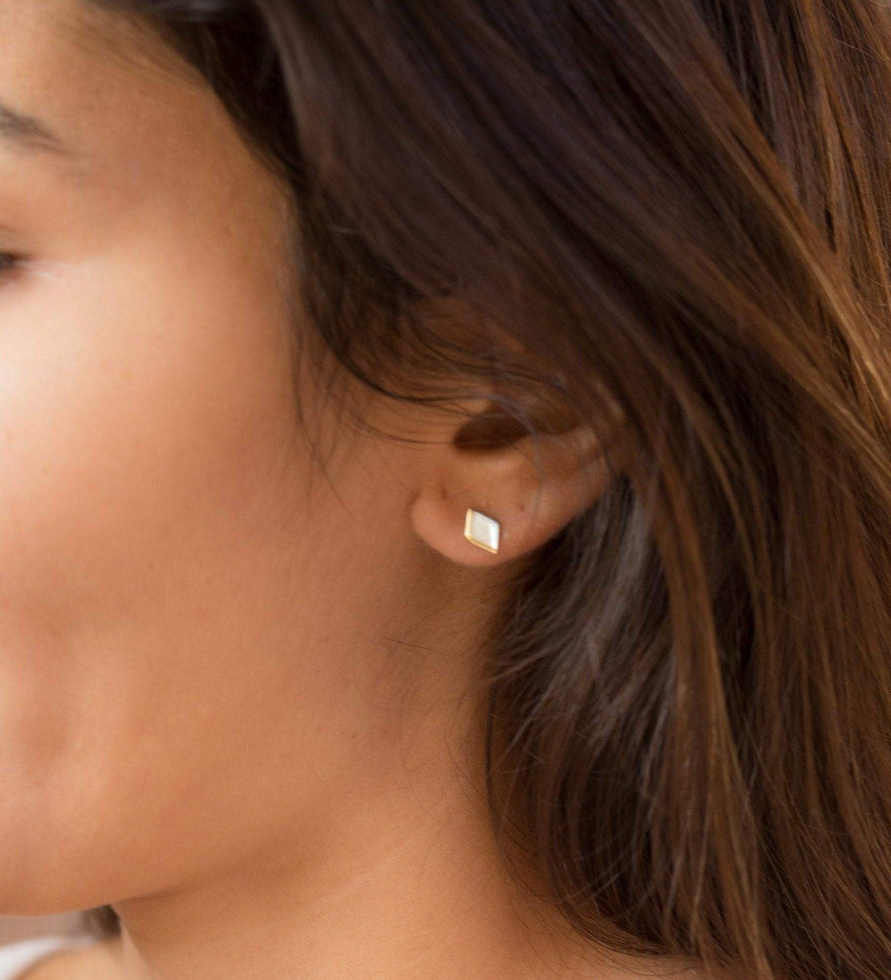 Diamond Shape Earrings ~ Gold Vermeil~ME067 - Maresia Jewelry