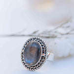 Rainbow Labradorite Ring ~ Gemstone ~ Natural ~Sterling Silver 925 ~ Jewelry ~ Handmade~February Birthstone ~Statement ~Gift ~ MR286