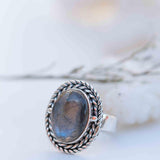 Rainbow Labradorite Ring ~ Gemstone ~ Natural ~Sterling Silver 925 ~ Jewelry ~ Handmade~February Birthstone ~Statement ~Gift ~ MR286