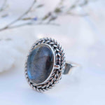 Rainbow Labradorite Ring ~ Gemstone ~ Natural ~Sterling Silver 925 ~ Jewelry ~ Handmade~February Birthstone ~Statement ~Gift ~ MR286
