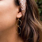 Double Circle Earrings ~Gold Plated or Silver Plated ~ SME019 - Maresia Jewelry