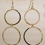 Double Circle Earrings ~Gold Plated or Silver Plated ~ SME019 - Maresia Jewelry