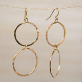 Double Circle Earrings ~Gold Plated or Silver Plated ~ SME019 - Maresia Jewelry
