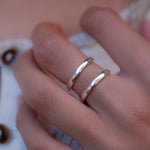 Double Thin Band Ring ~ Sterling Silver 925 ~ MR146 - Maresia Jewelry