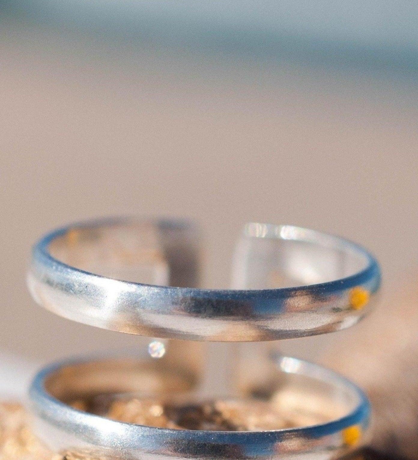 Double Thin Band Ring ~ Sterling Silver 925 ~ MR146 - Maresia Jewelry