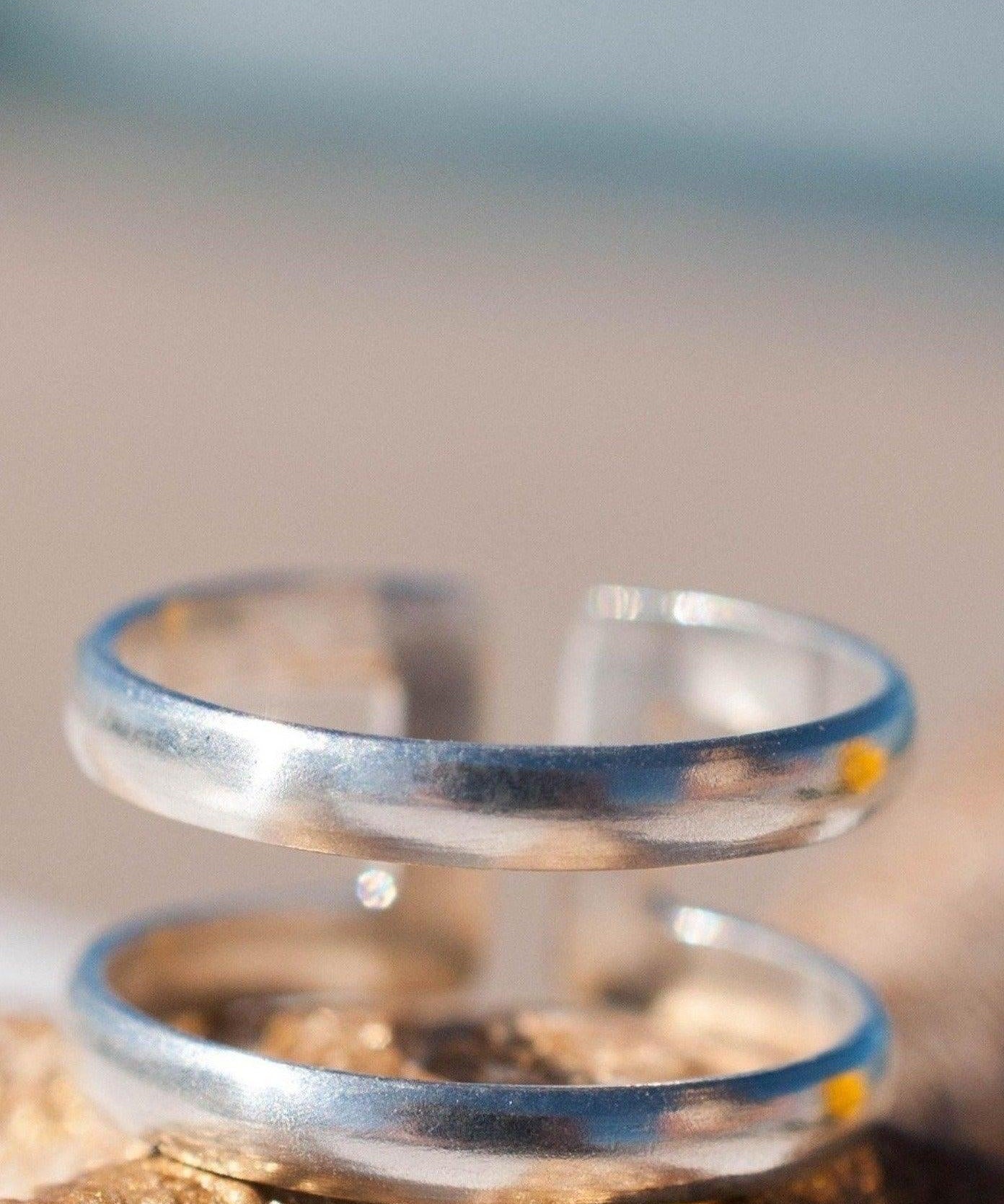 Double Thin Band Ring ~ Sterling Silver 925 ~ MR146 - Maresia Jewelry