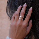 Double Thin Band Ring ~ Sterling Silver 925 ~ MR146 - Maresia Jewelry
