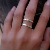 Double Thin Band Ring ~ Sterling Silver 925 ~ MR146 - Maresia Jewelry