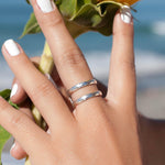Double Thin Band Ring ~ Sterling Silver 925 ~ MR146 - Maresia Jewelry