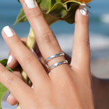 Double Thin Band Ring ~ Sterling Silver 925 ~ MR146 - Maresia Jewelry