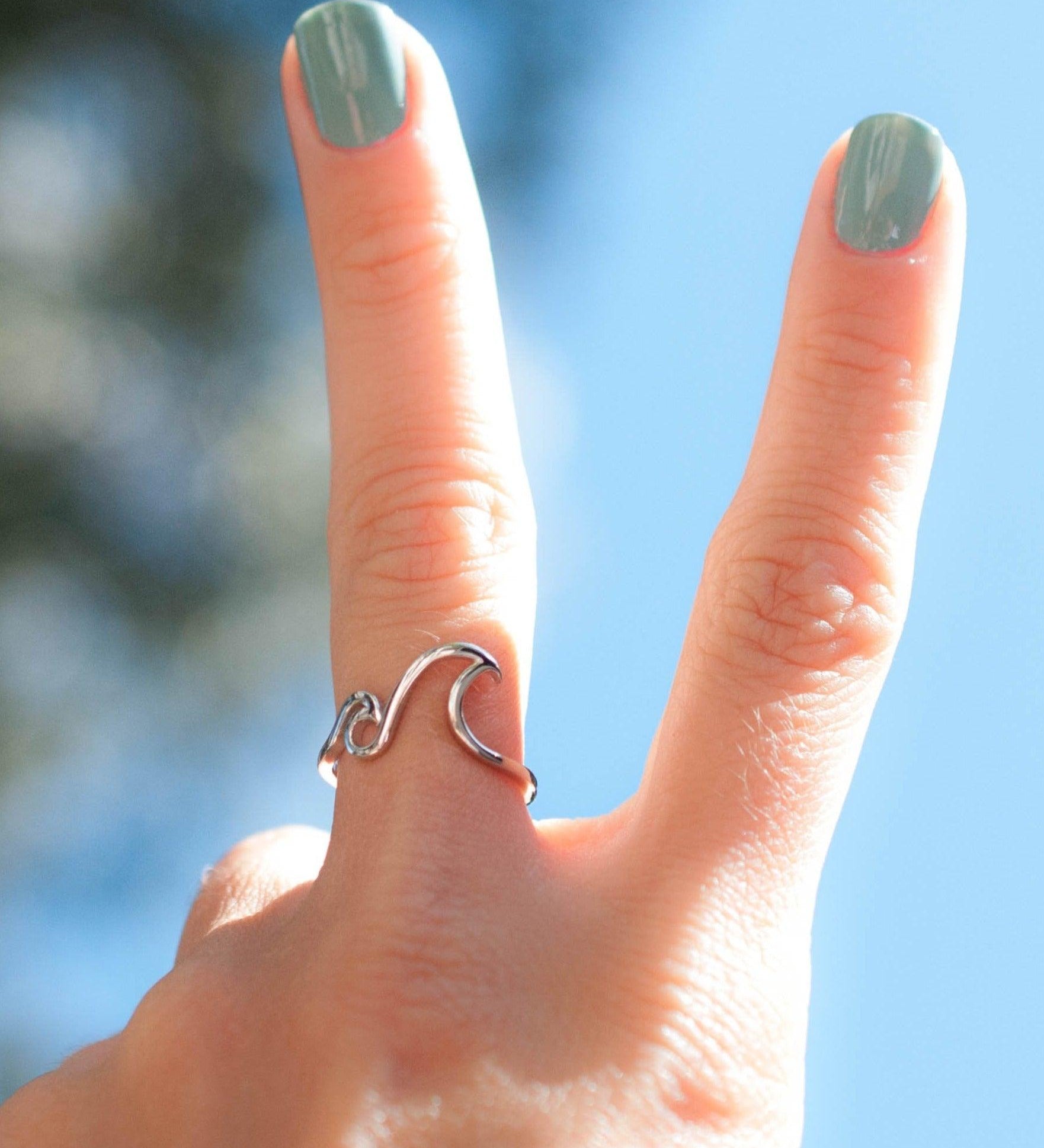Double Wave Ring ~Sterling Silver 925 ~ SMR075 - Maresia Jewelry