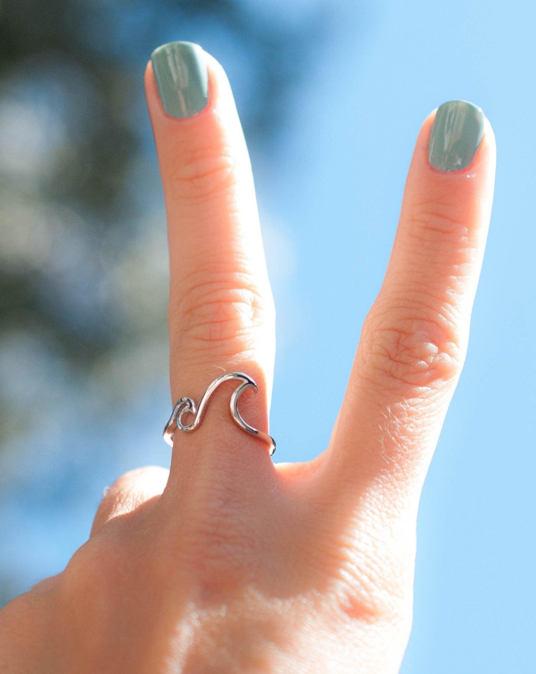 Double Wave Ring ~Sterling Silver 925 ~ SMR075 - Maresia Jewelry