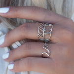 Double Wave Ring ~Sterling Silver 925 ~ SMR075 - Maresia Jewelry