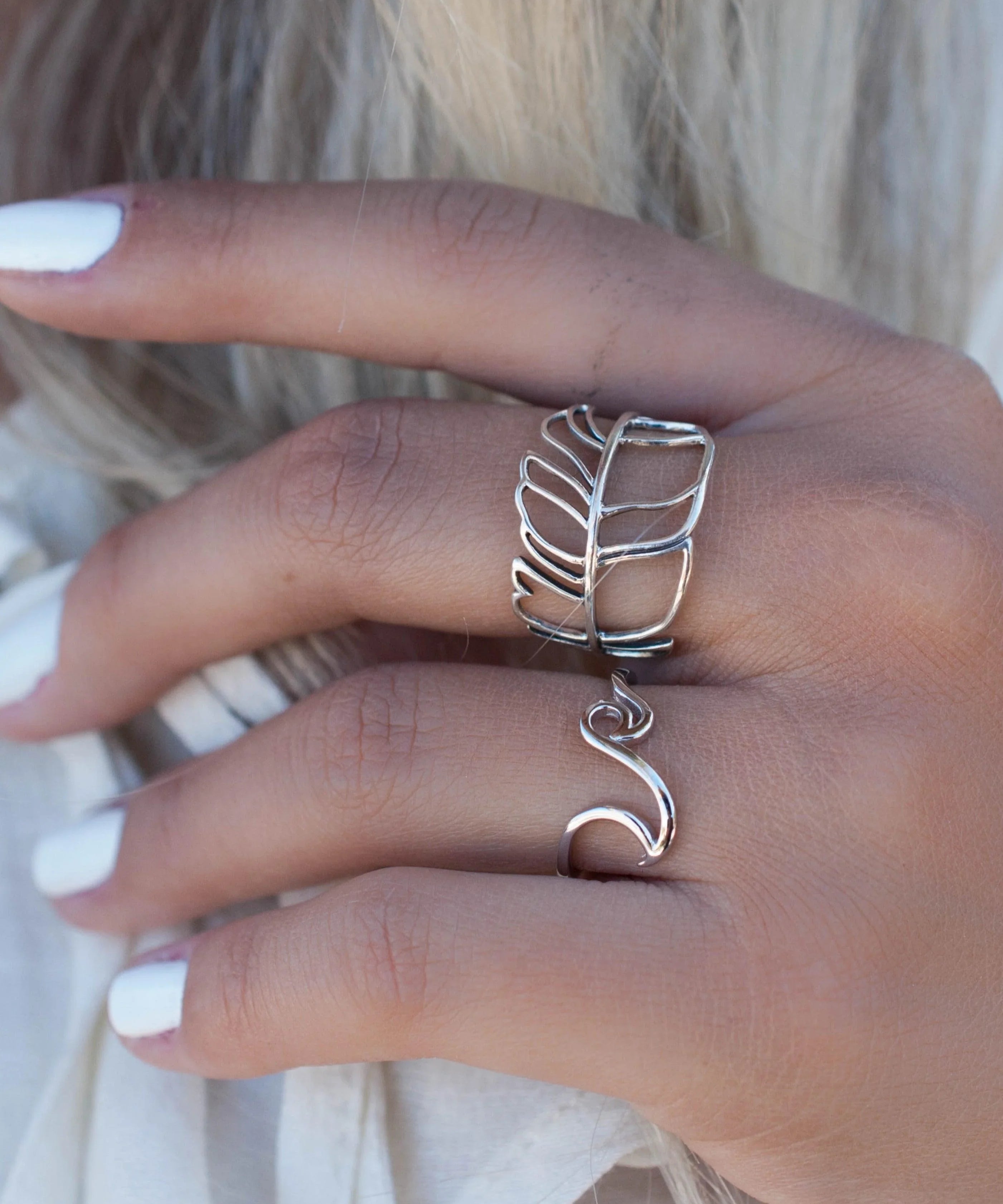 Double Wave Ring ~Sterling Silver 925 ~ SMR075 - Maresia Jewelry