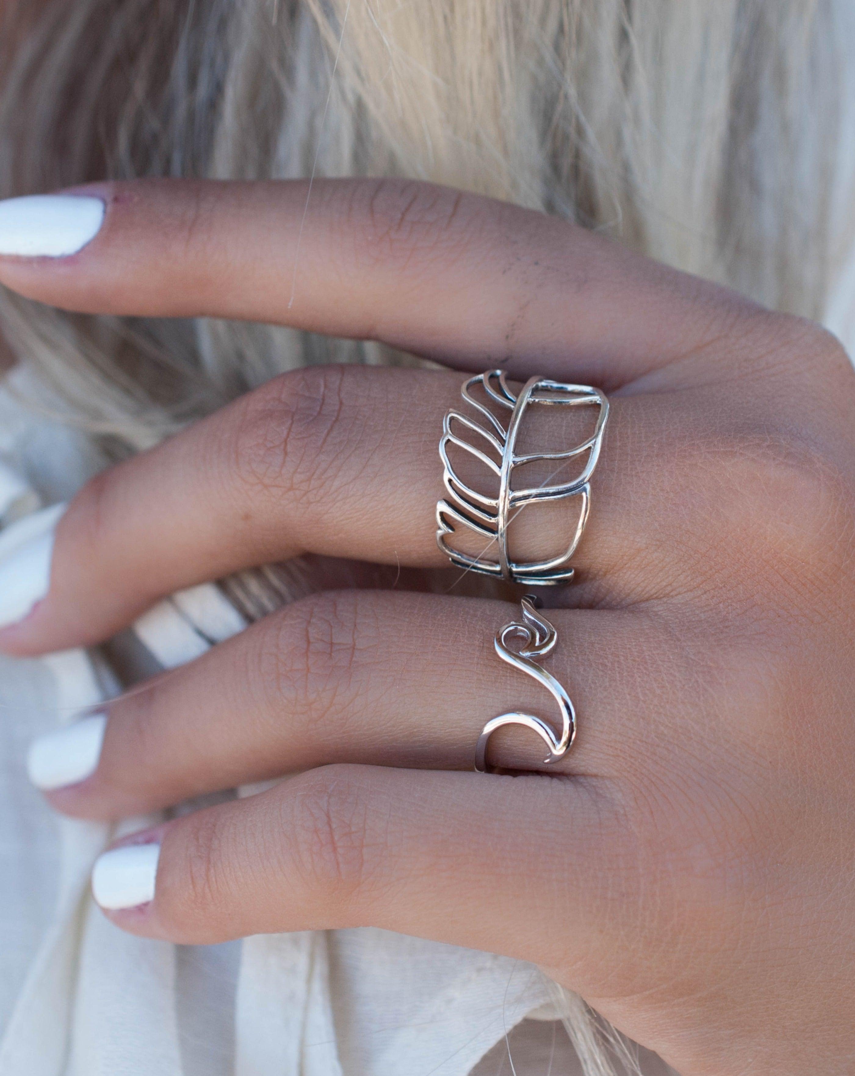 Double Wave Ring ~Sterling Silver 925 ~ SMR075 - Maresia Jewelry