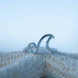 Double Wave Ring ~Sterling Silver 925 ~ SMR075 - Maresia Jewelry