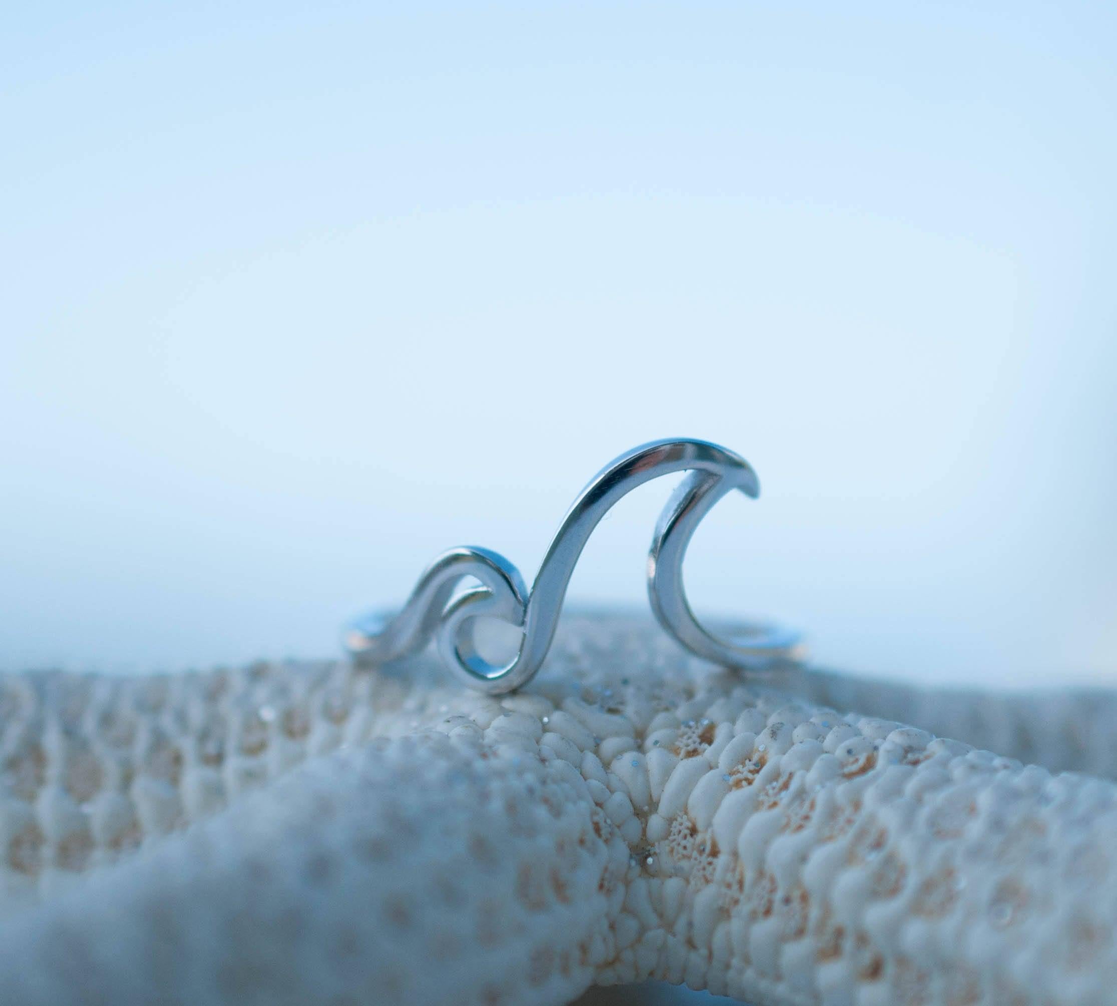 Double Wave Ring ~Sterling Silver 925 ~ SMR075 - Maresia Jewelry